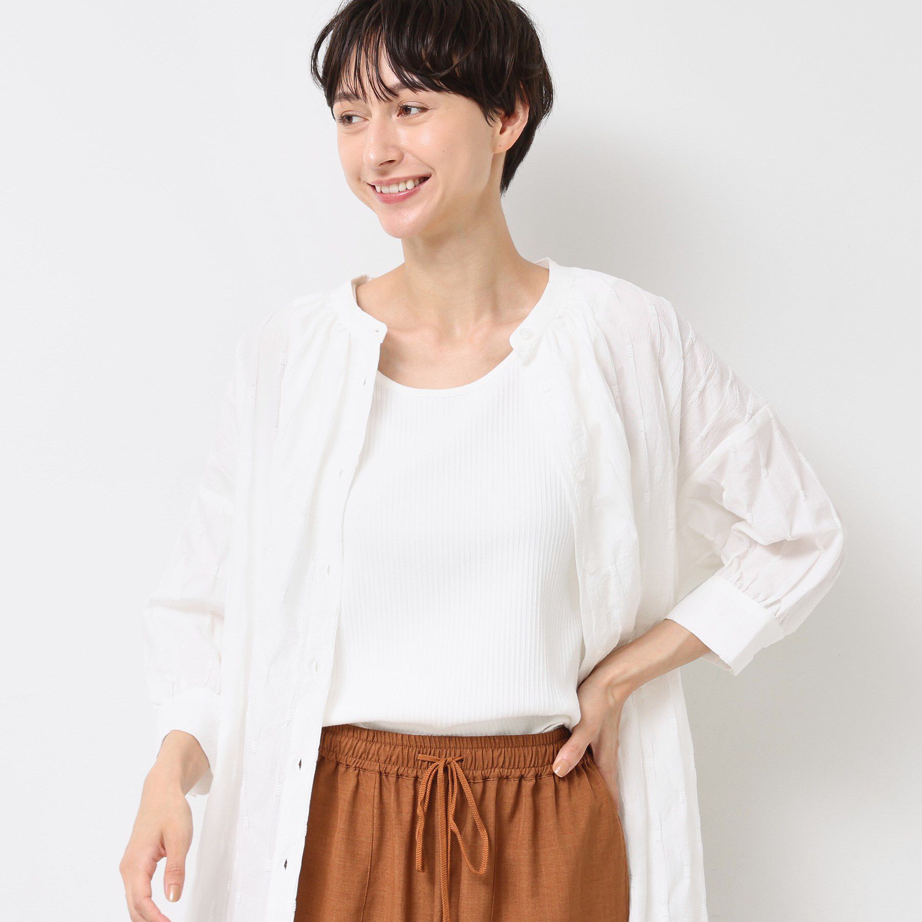 Dessin「【2WAY・洗える】リブタンクトップ」|キャミソール|