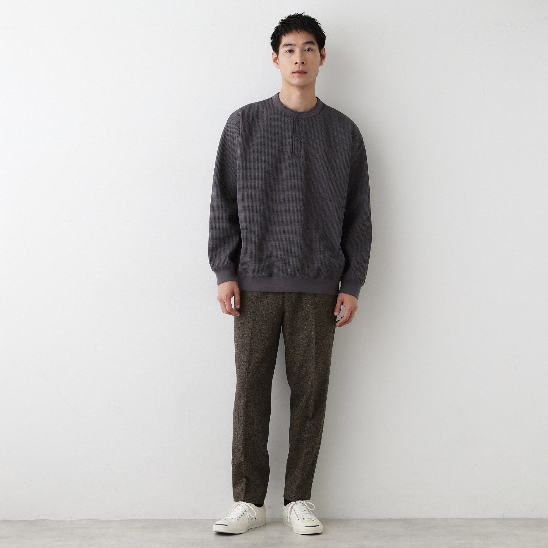 Dessin「【洗える】ソロテックスヘンリーネック」|Tシャツ・カットソー|