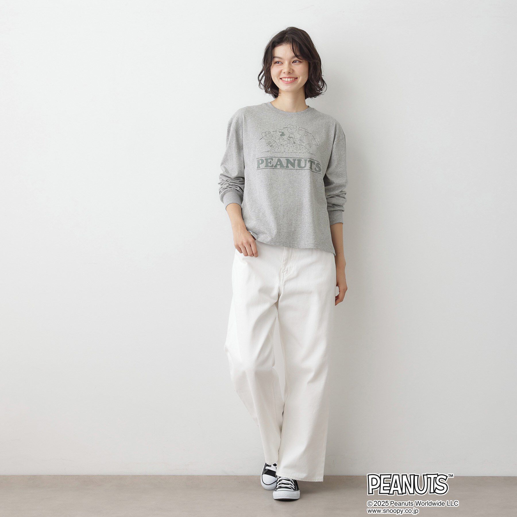 Dessin「PEANUTSロングTシャツ」|Tシャツ・カットソー|