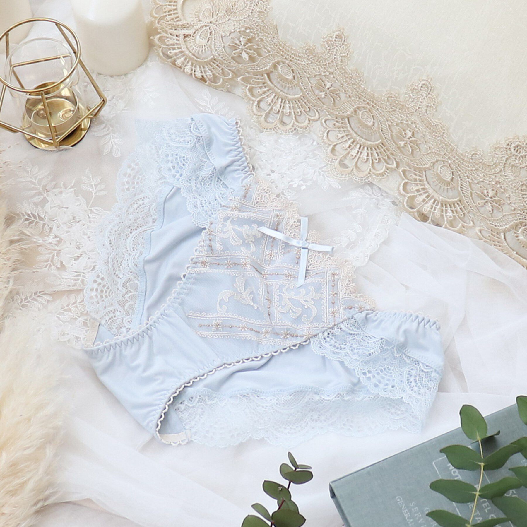 Risa Magli「クリスチアーヌ ノーマルショーツ」|インナー|ブルー(090)