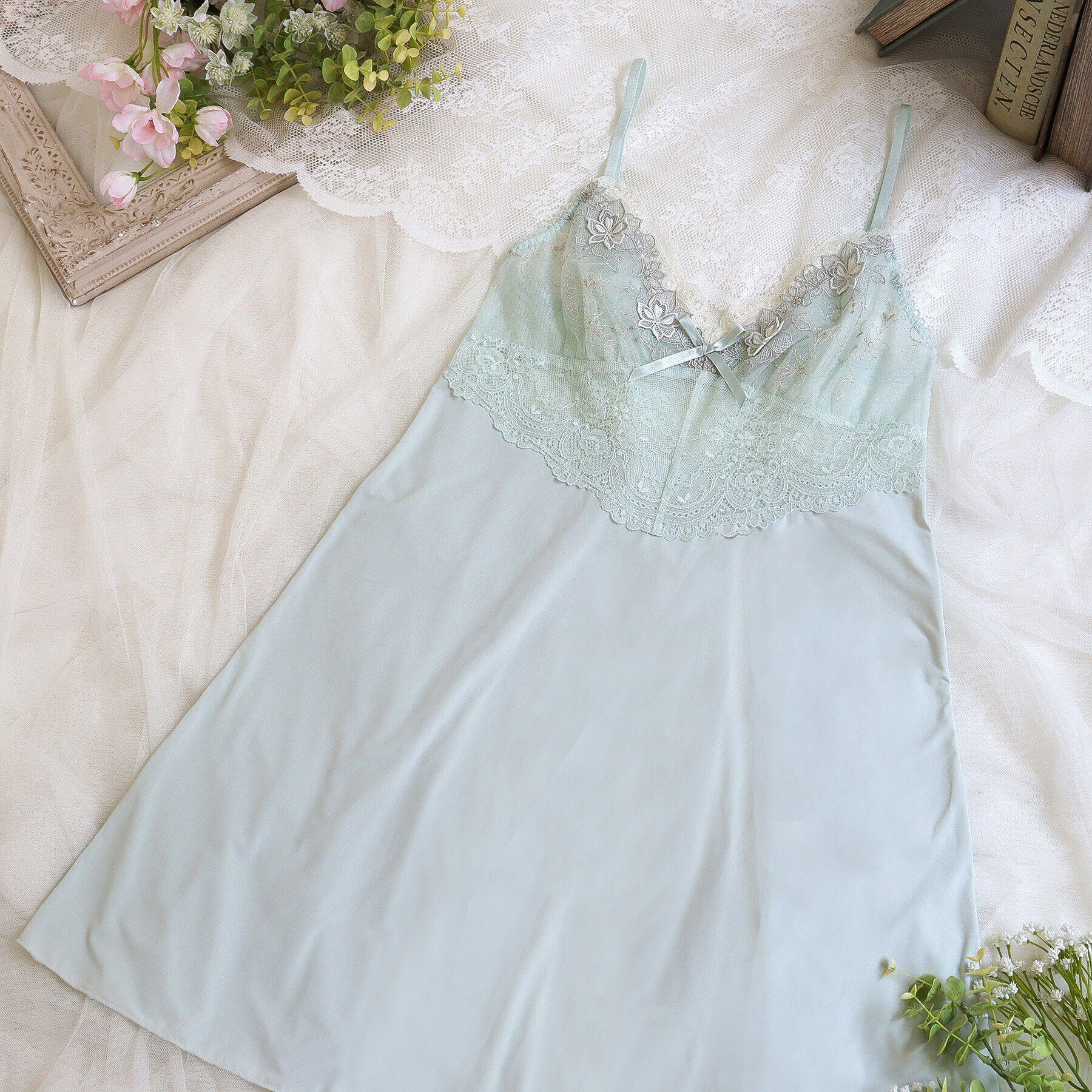 Risa Magli「マデリン スリップ」|キャミソール|ミント(021)