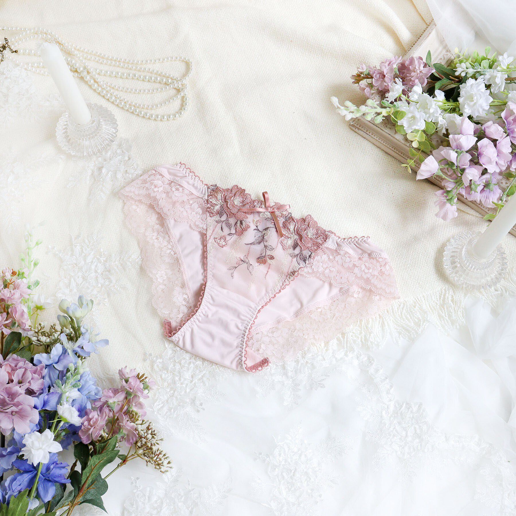 Risa Magli「クラシーナ ノーマルショーツ」|インナー|ピンク(071)