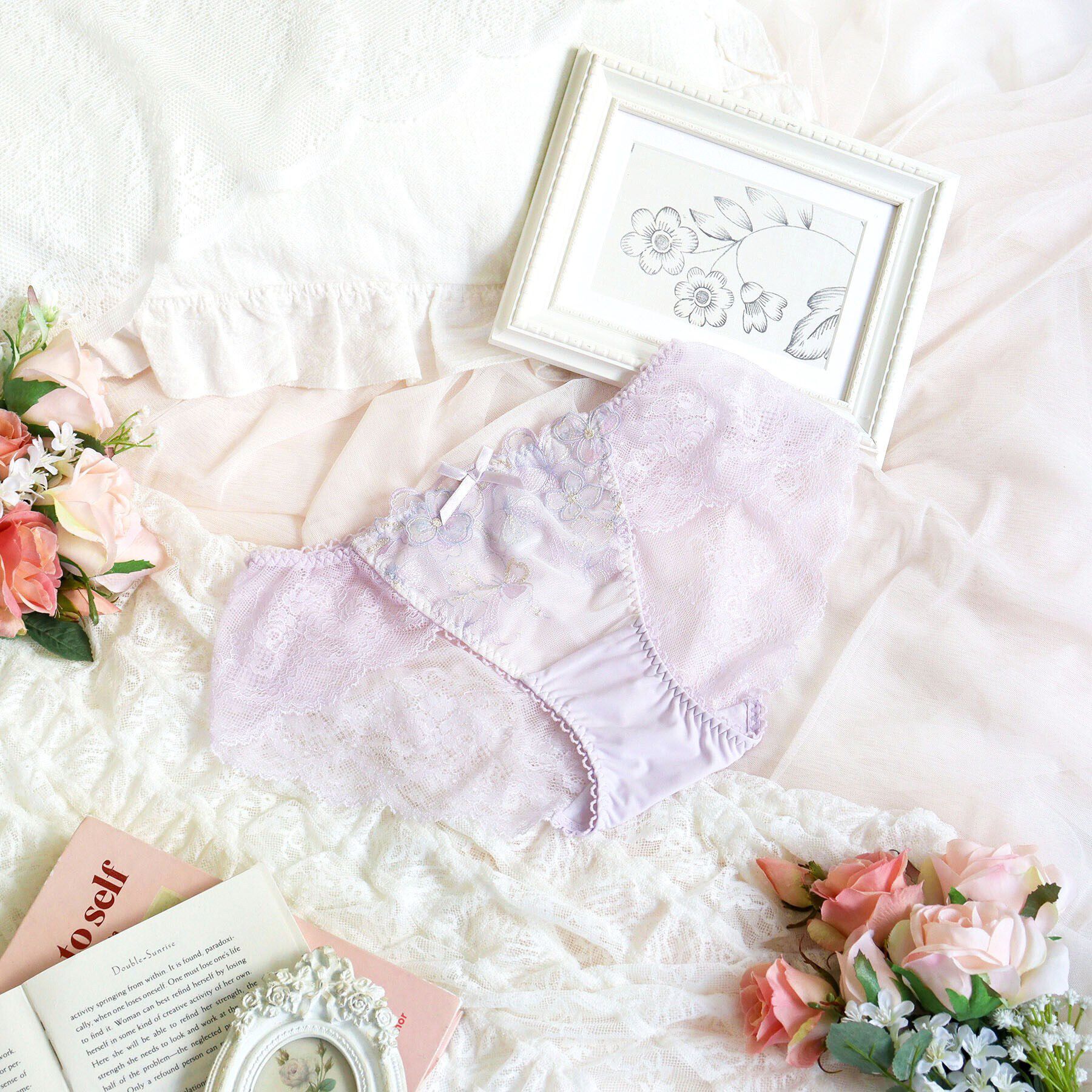 Risa Magli「マティア レースショーツ」|インナー|ラベンダー(080)