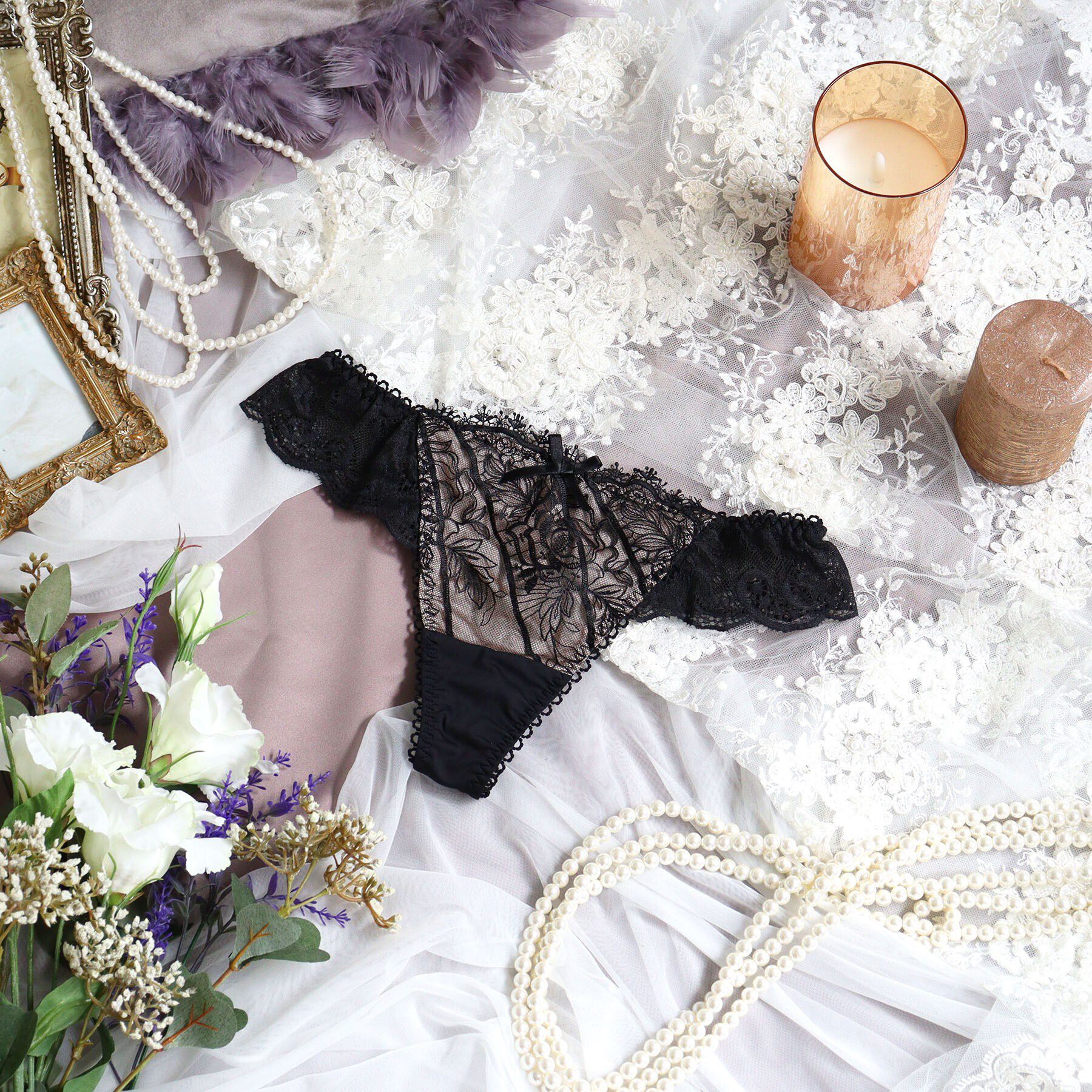 Risa Magli「ジョセリン Tバックショーツ」|インナー|ブラック(019)