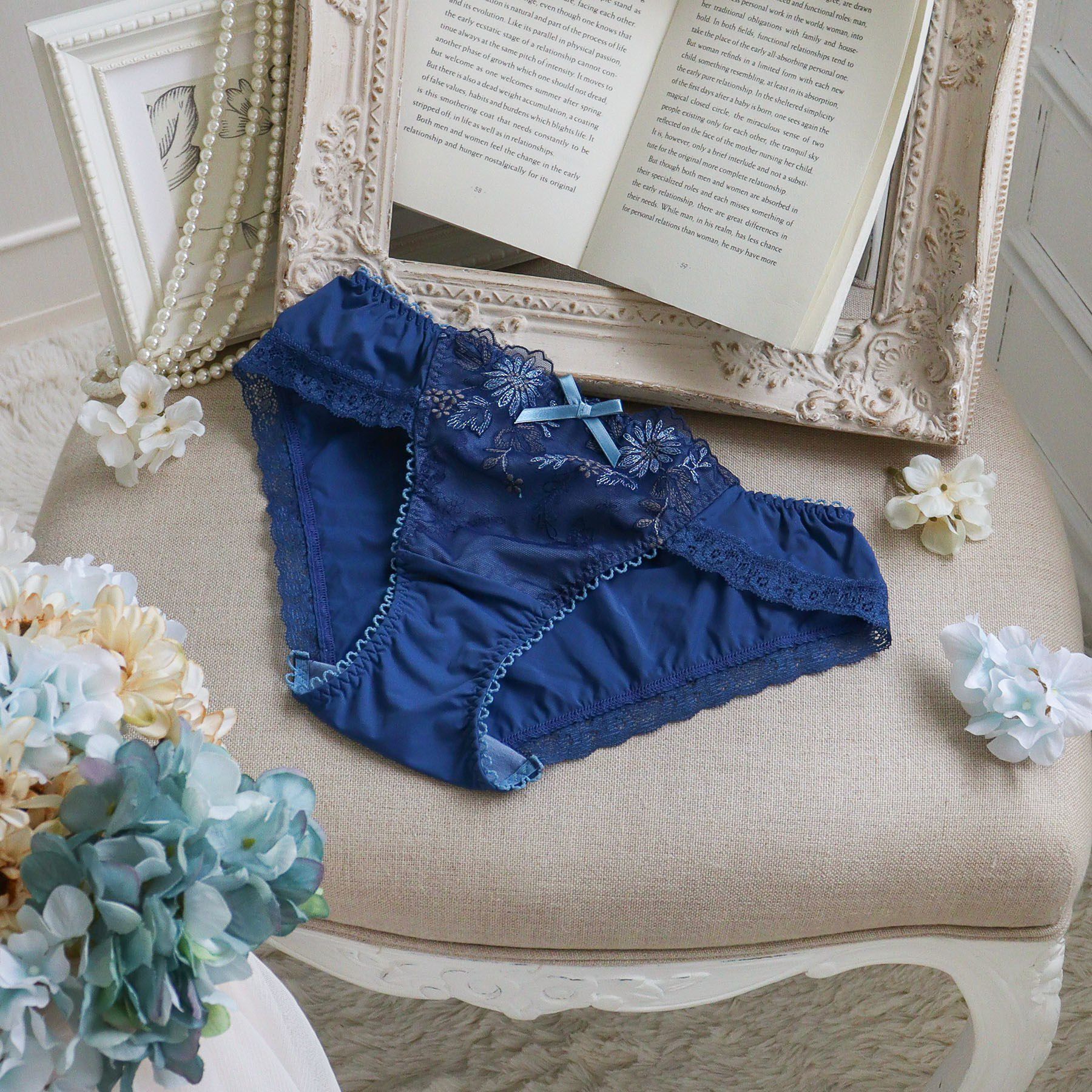 Risa Magli「リゼット ノーマルショーツ」|インナー|ブルー(092)