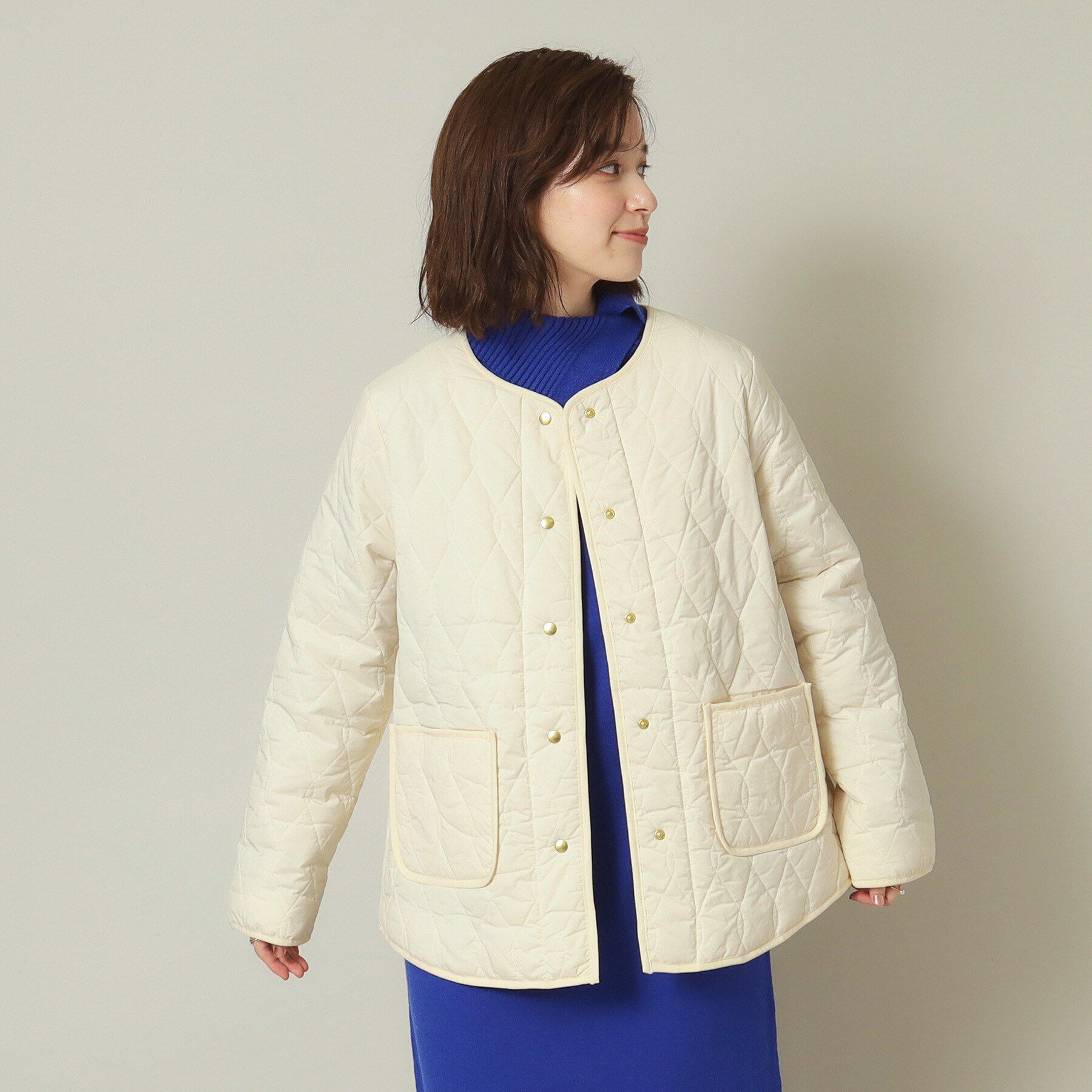 ITS&rsquo;DEMO「【薄中綿／厚手ニットもOK】キルトジャケット」|ブルゾン・スタジャン|