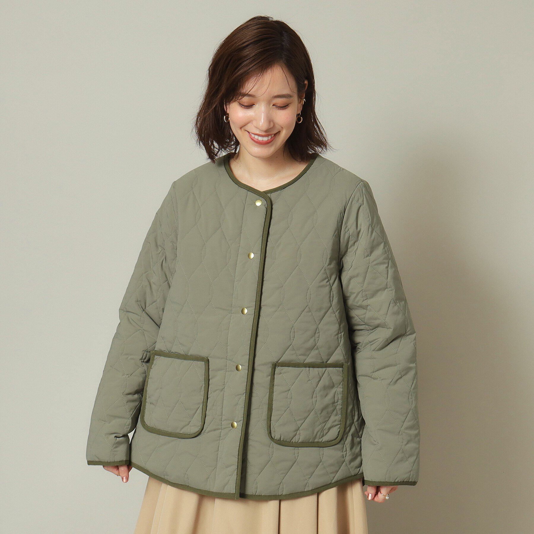 ITS&rsquo;DEMO「【薄中綿／厚手ニットもOK】キルトジャケット」|ブルゾン・スタジャン|