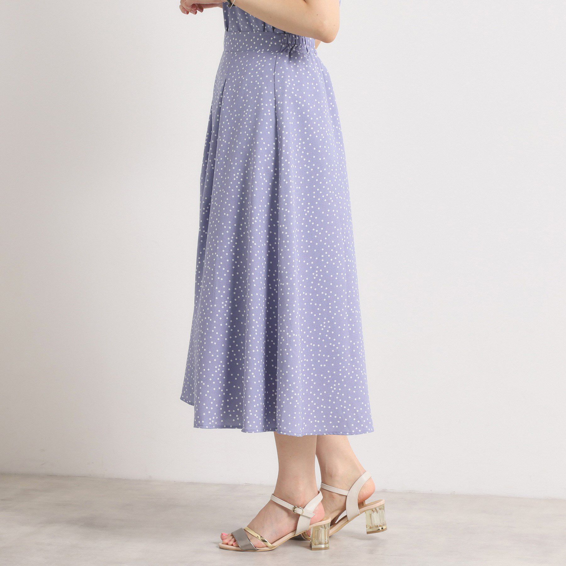 ITS&rsquo;DEMO「【UVカット／速乾／冷感／洗濯機OK／洗濯後しわになりにくい】麻調ストレッチタックスカート＜ラク服シ」|スカート|