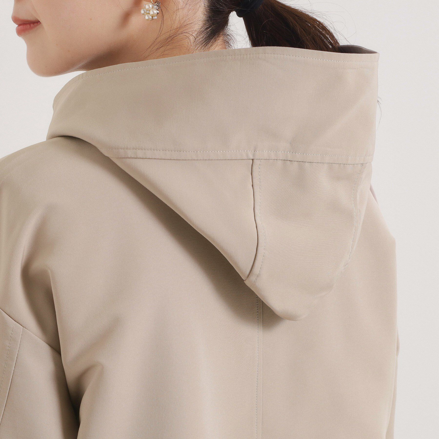 ITS&rsquo;DEMO「【撥水/花粉防止/手洗い可】ボアライナー付きミディ丈マウンテンパーカー」|ブルゾン・スタジャン|