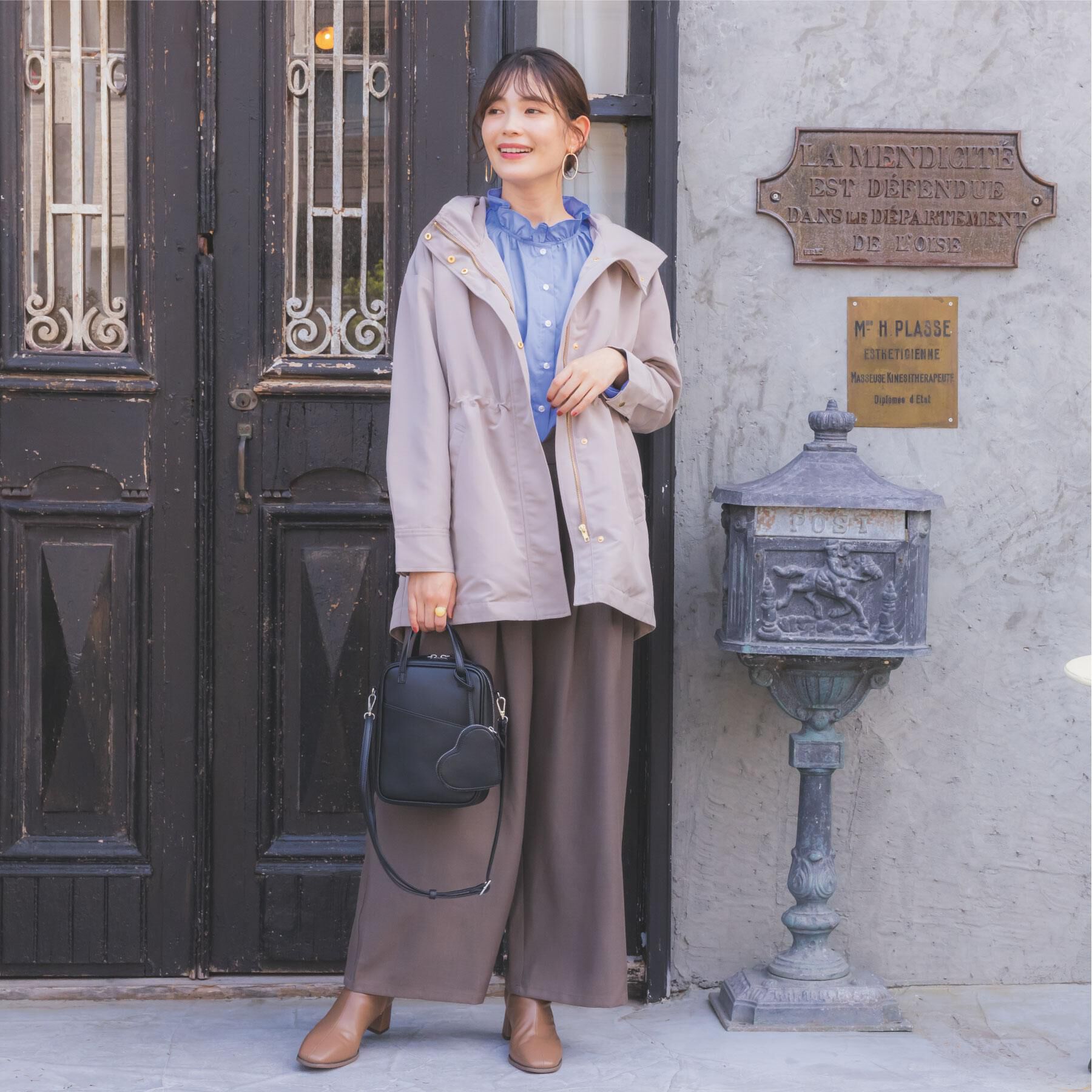 ITS&rsquo;DEMO「【撥水/花粉防止/手洗い可】ボアライナー付きミディ丈マウンテンパーカー」|ブルゾン・スタジャン|