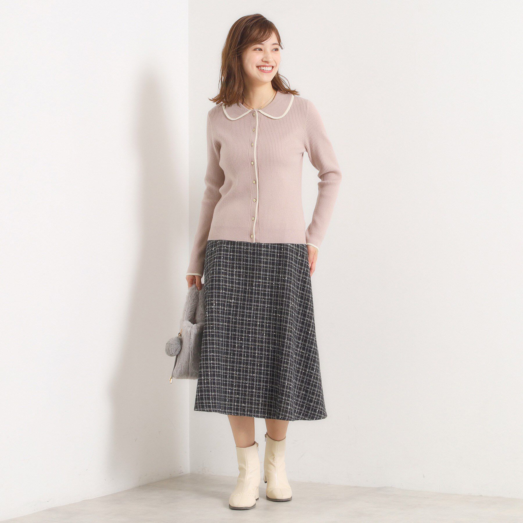 ITS&rsquo;DEMO「【手洗い可】配色衿リブニット」|ニット・セーター|