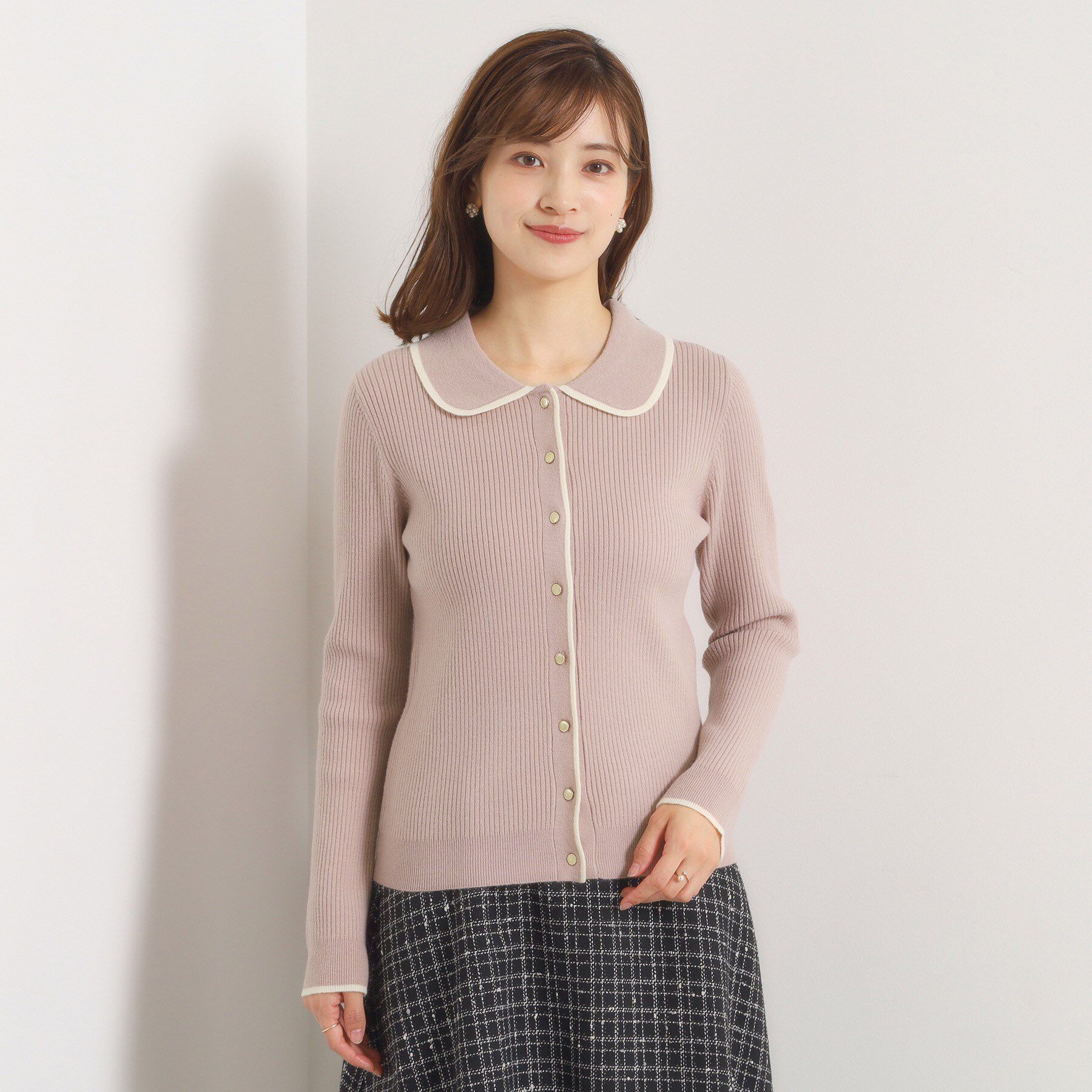 ITS&rsquo;DEMO「【手洗い可】配色衿リブニット」|ニット・セーター|