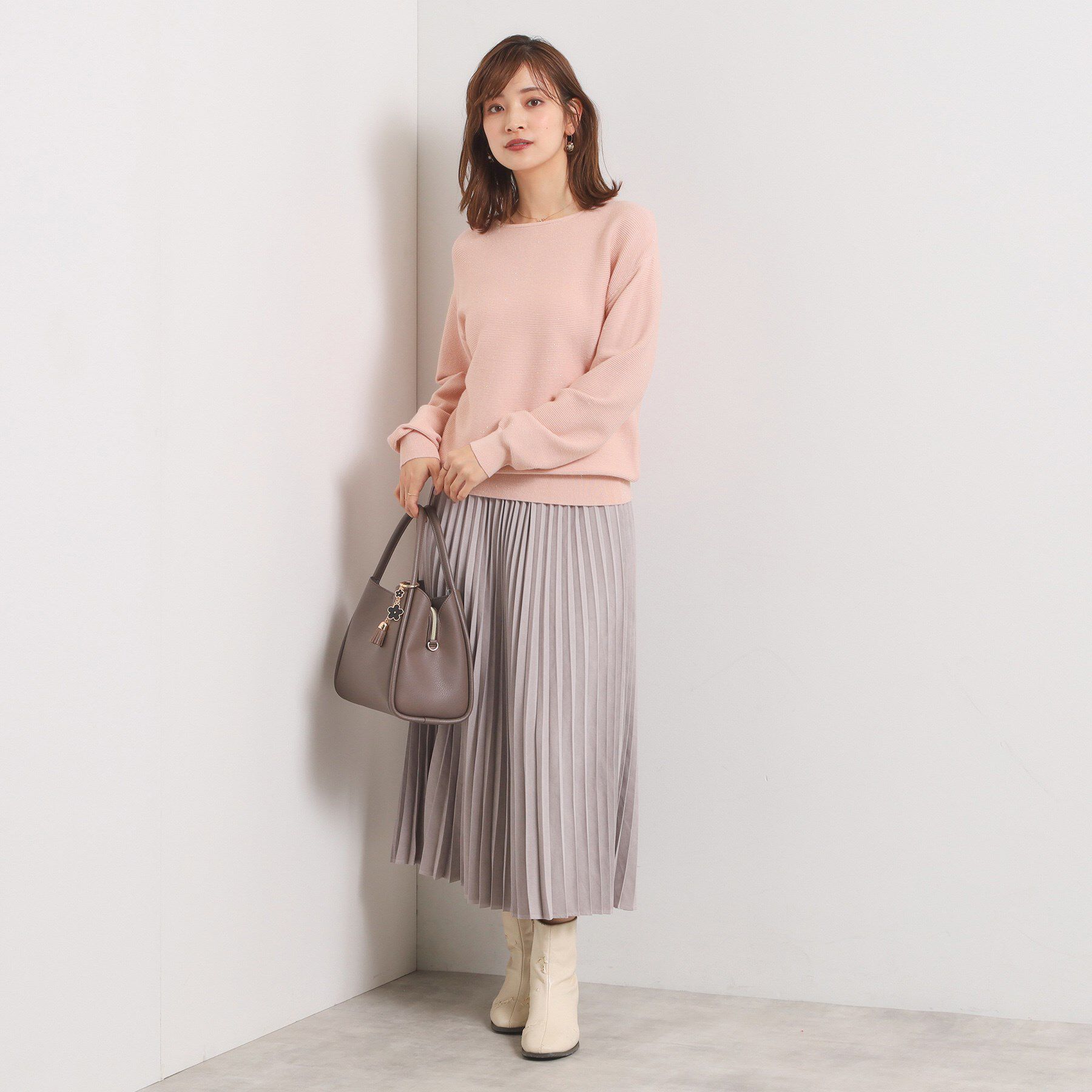 ITS&rsquo;DEMO「【手洗い可】バックパール調ラメニット」|ニット・セーター|