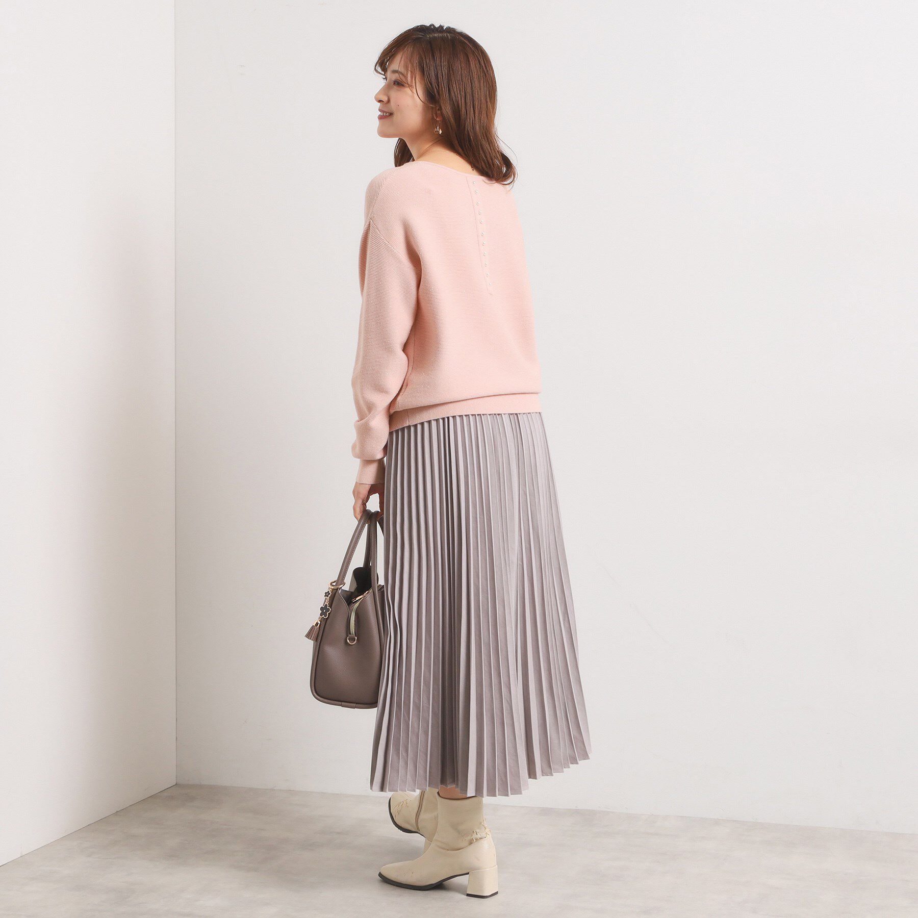 ITS&rsquo;DEMO「【手洗い可】バックパール調ラメニット」|ニット・セーター|