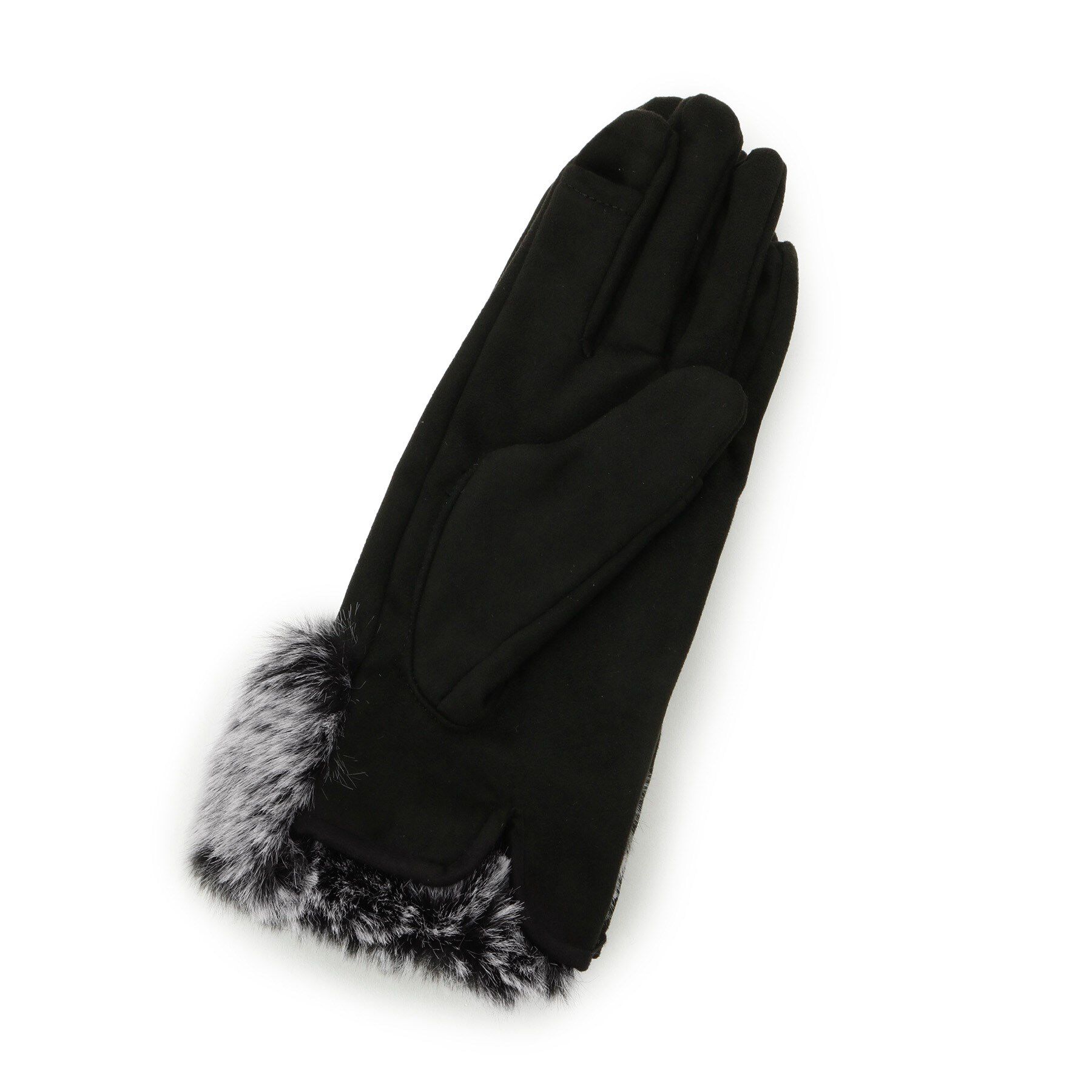 ITS&rsquo;DEMO「【手洗い可】ツートンファースエードグローブ」|手袋|