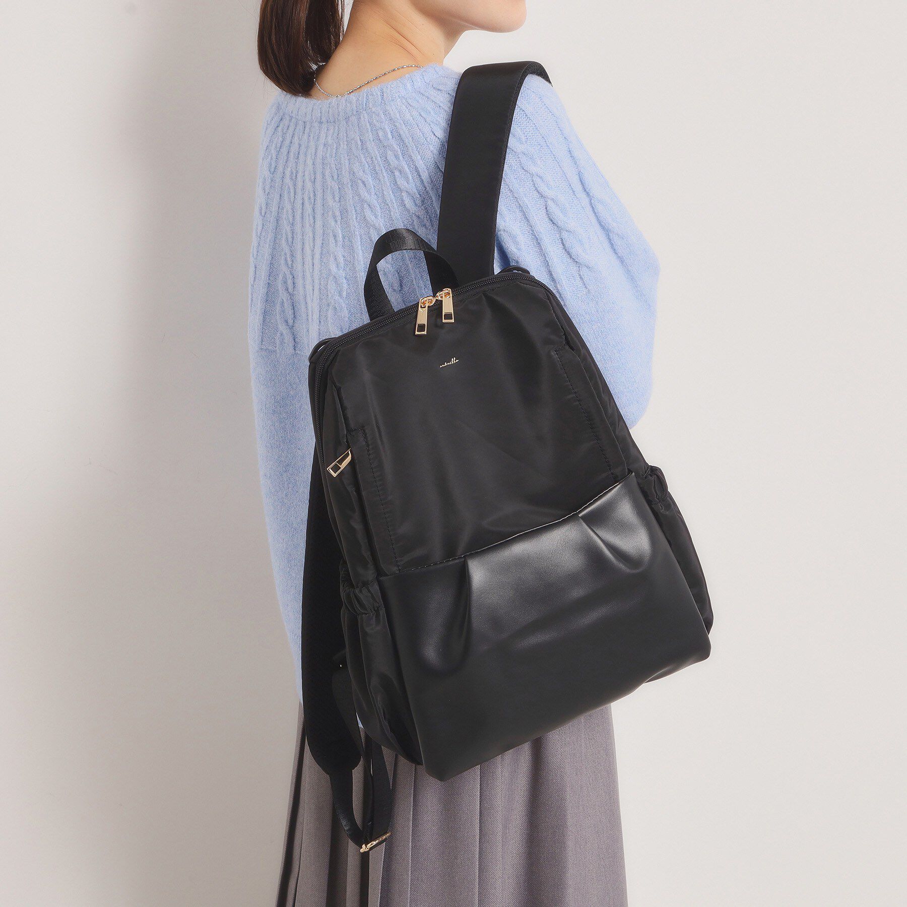 ITS&rsquo;DEMO「【収納アドバイザー監修】バルーンリュック」|リュック|ブラック(019)