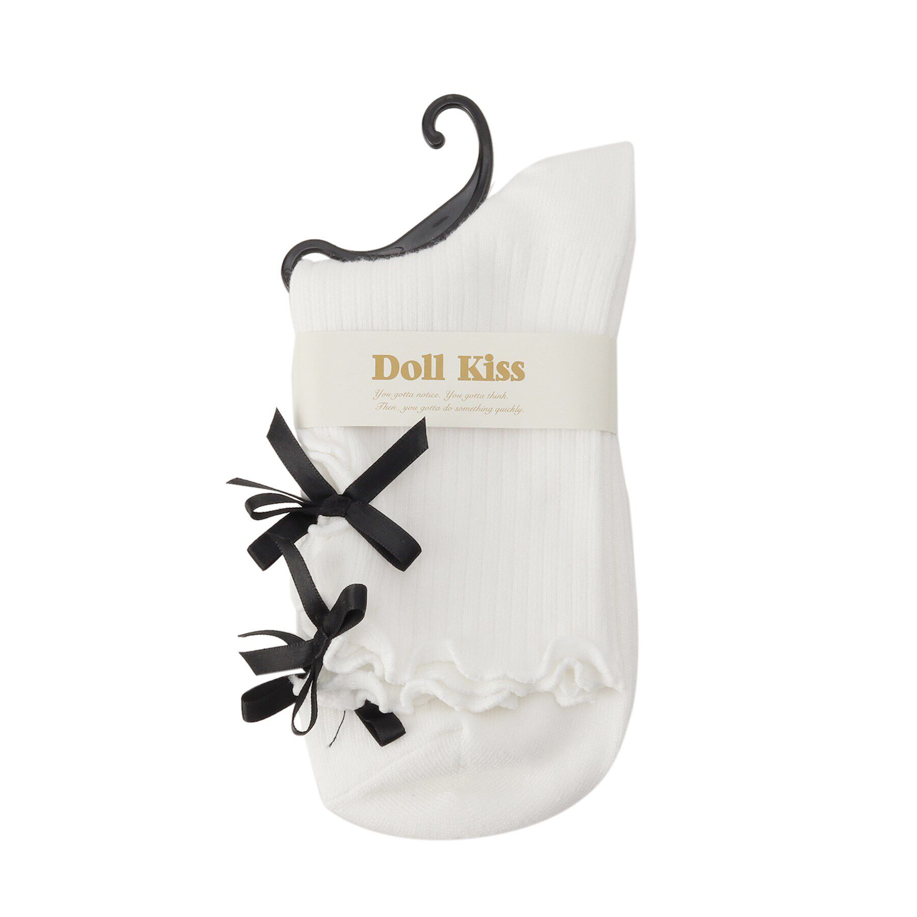 Doll Kiss「くり抜きリボン付きソックス　靴下」|ソックス|アイボリー(004)