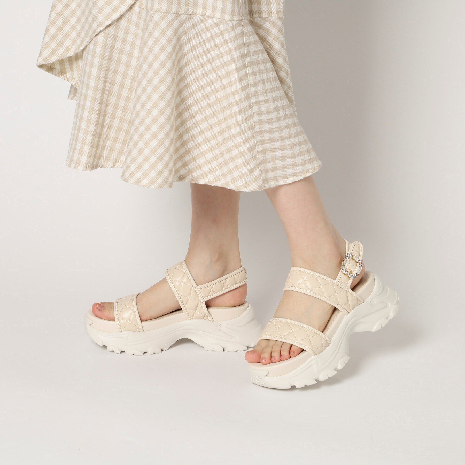 ESPERANZA「厚底キルティングスポサン 24SS」|サンダル|