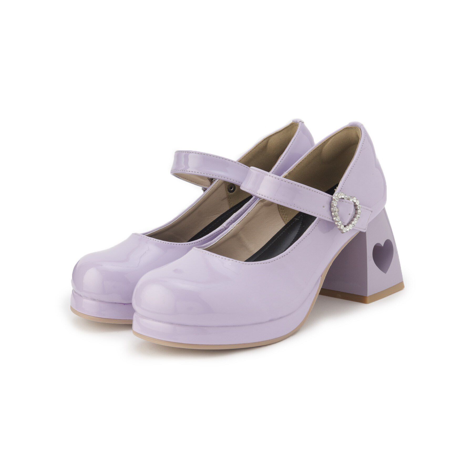 csT&P「ハートくり抜きヒールパンプス　24SS」|パンプス|ﾊﾟｰﾌﾟﾙ(283)