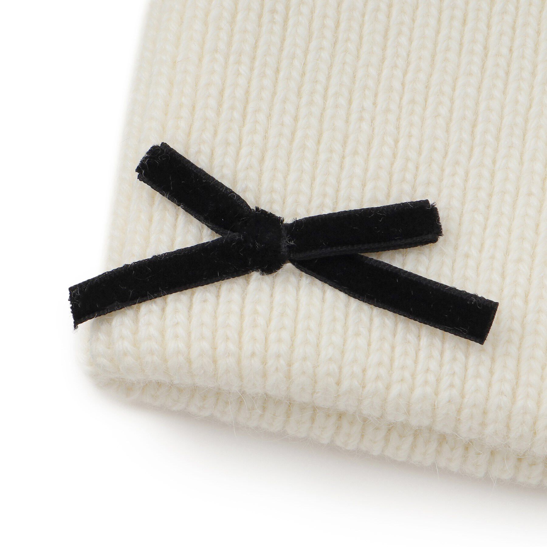 Grandedge「ベロアメニーリボンニット帽」|ニット帽|