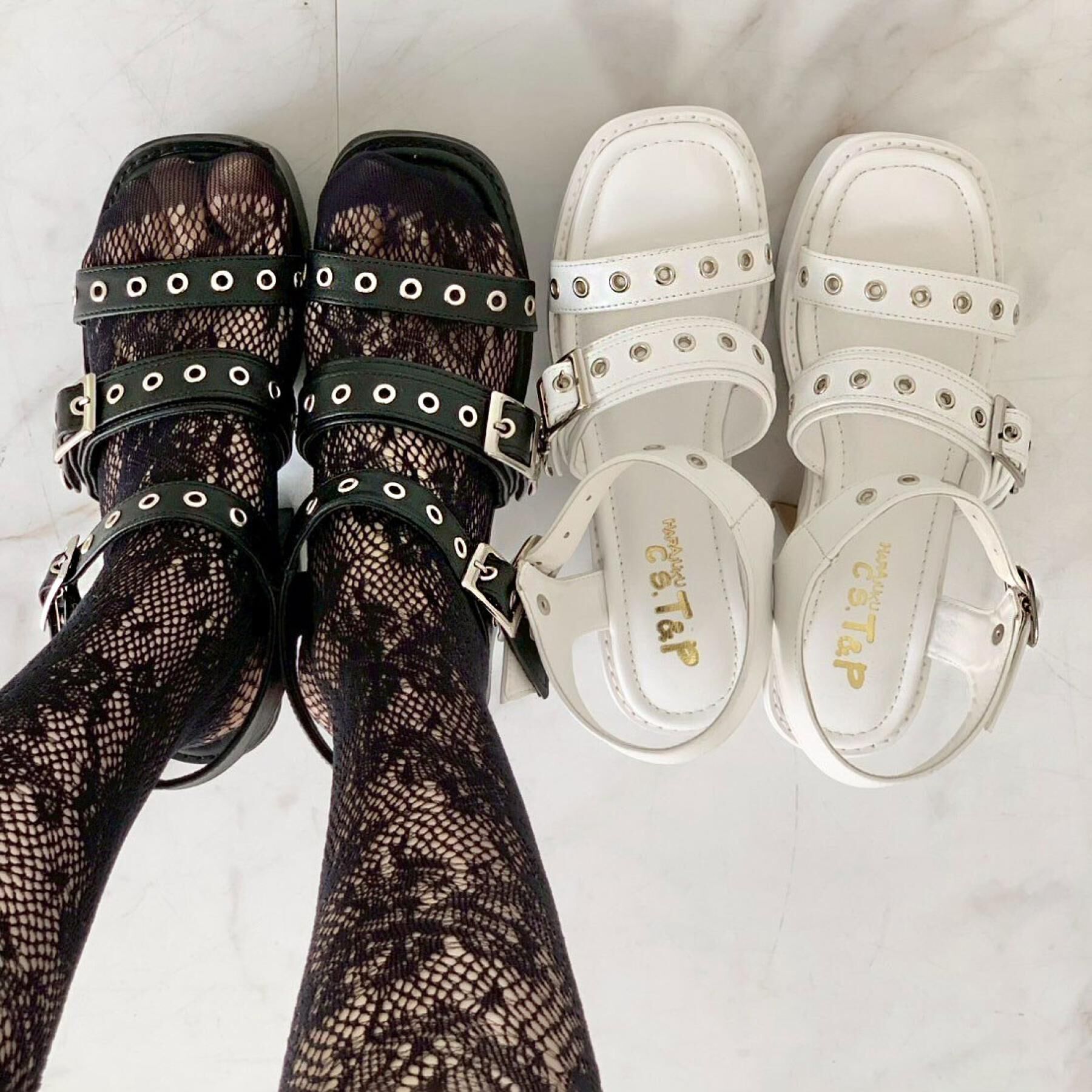 csT&P「厚底バタフライ付ベルトサンダル」|サンダル|