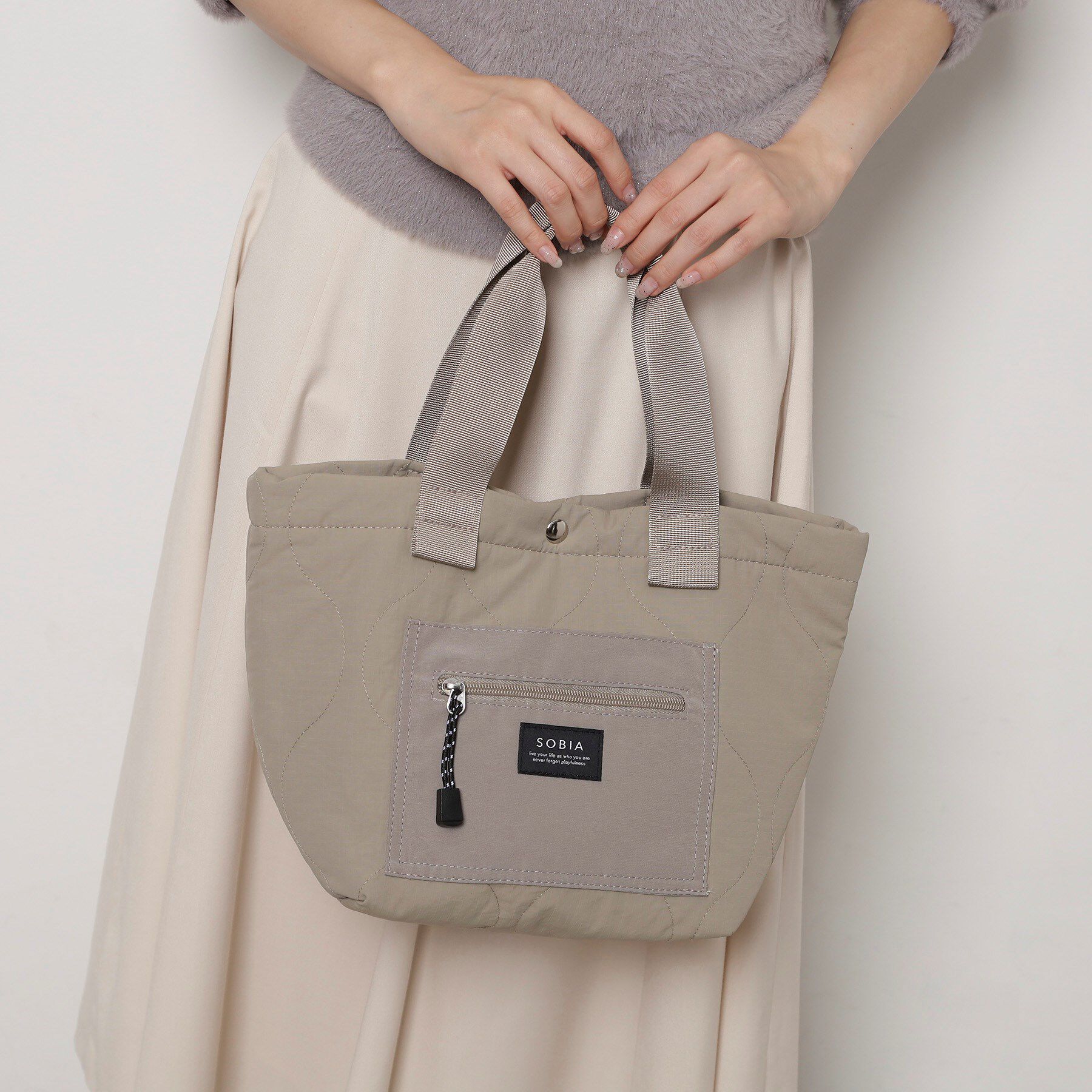 Ober Tashe「キルトプチバッグ」|トートバッグ|モカブラウン(342