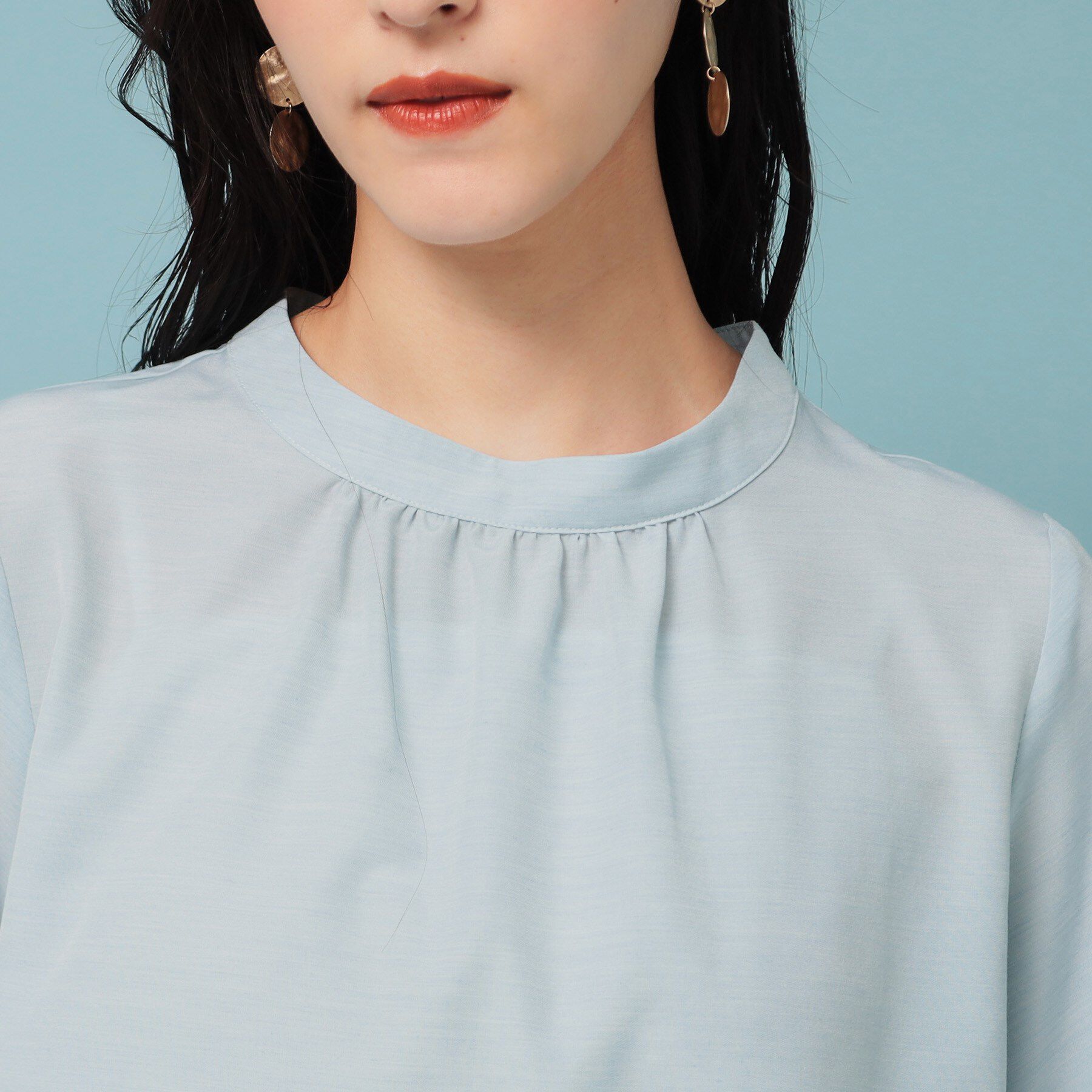 SunaUna「【きれいめ／定番シルエット】スタンドネックブラウス」|シャツ・ブラウス|