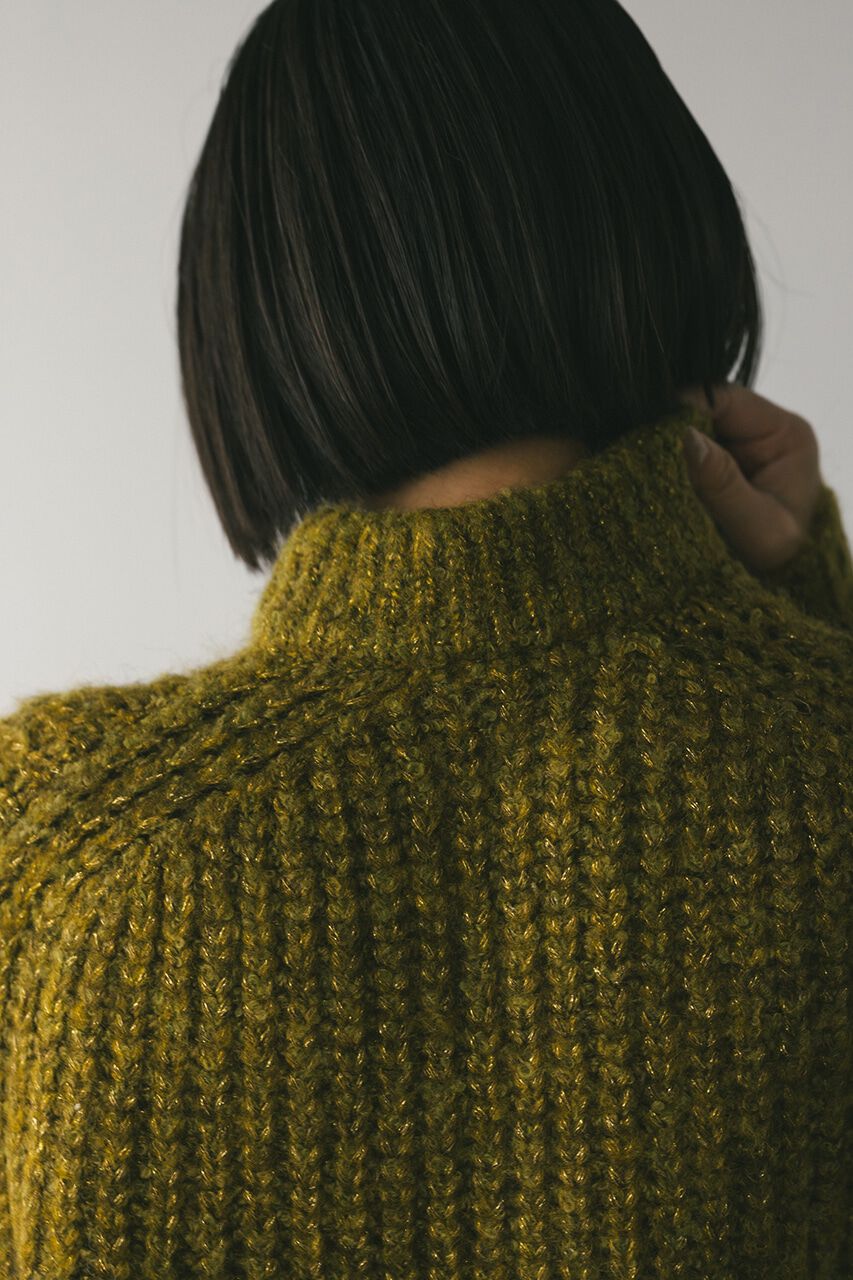 STYLEMIXER「ダブルジップラメニットカーデ」|カーディガン|