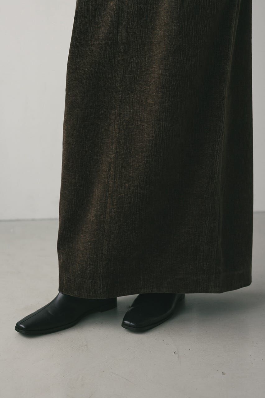 STYLEMIXER「ハイウエストタックベロアスカート」|スカート|