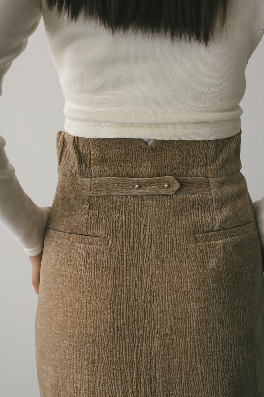 STYLEMIXER「ハイウエストタックベロアスカート」|スカート|