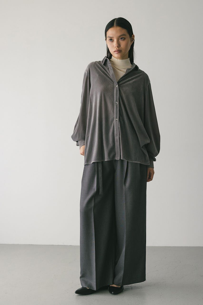 STYLEMIXER「ベロアルーズシャツ」|シャツ・ブラウス|GRY