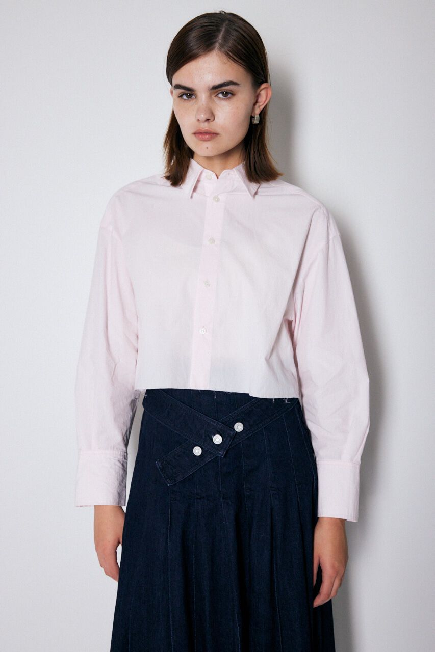MOUSSY「CROPPED シャツ」|シャツ・ブラウス|L/PNK1