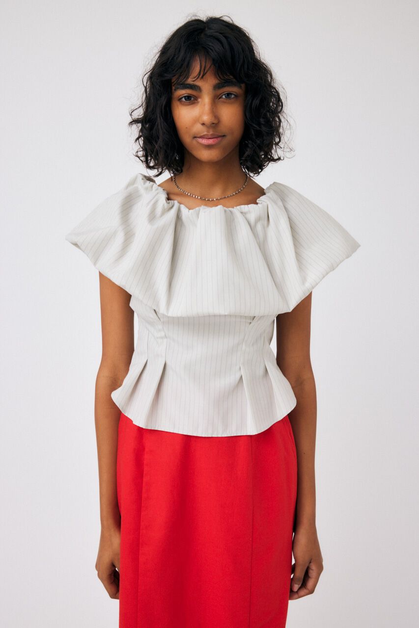 MOUSSY「OFF SHOULDER TUCK ブラウス」|その他|