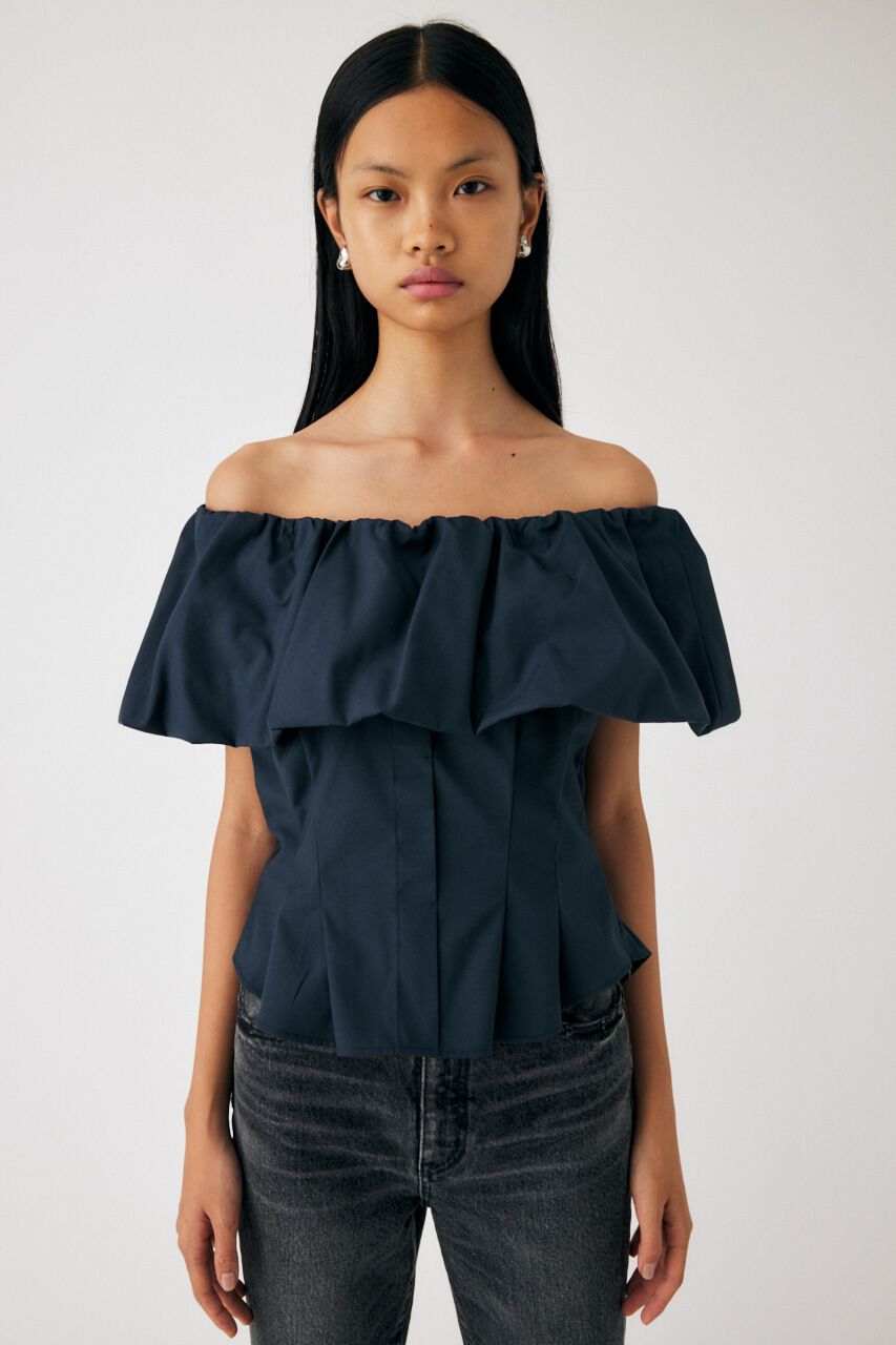 MOUSSY「OFF SHOULDER TUCK ブラウス」|その他|