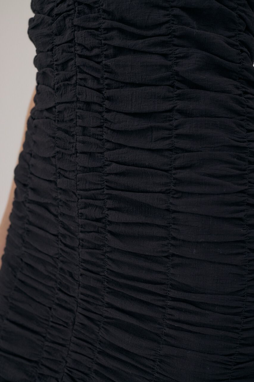 MOUSSY「オーガニックコットンボイル素材使用ギャザーキャミドレス」|ワンピース|