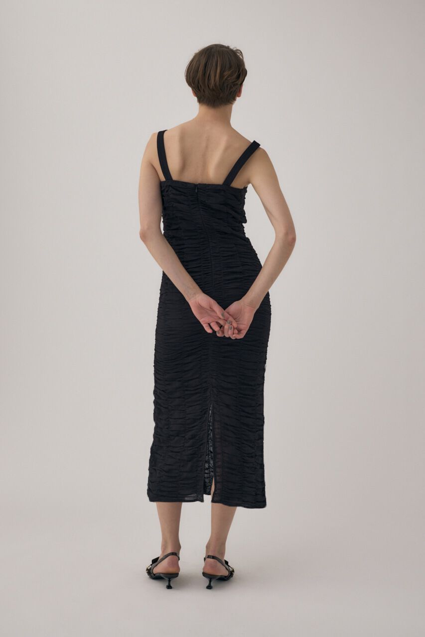 MOUSSY「オーガニックコットンボイル素材使用ギャザーキャミドレス」|ワンピース|