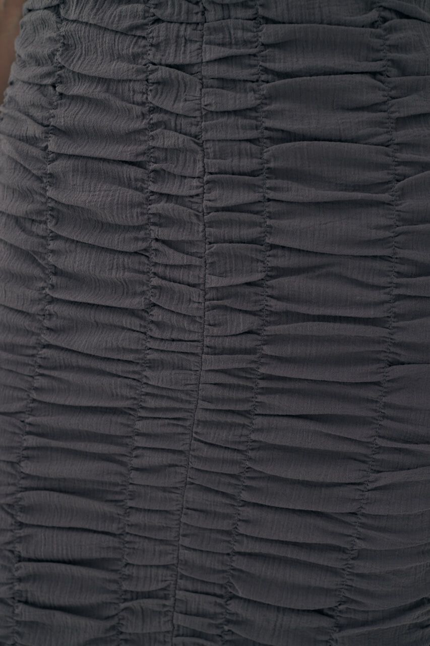 MOUSSY「オーガニックコットンボイル素材使用ギャザーキャミドレス」|ワンピース|