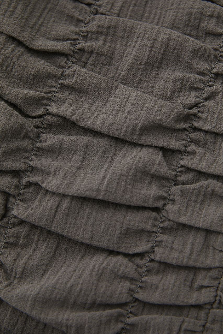 MOUSSY「オーガニックコットンボイル素材使用ギャザーキャミドレス」|ワンピース|