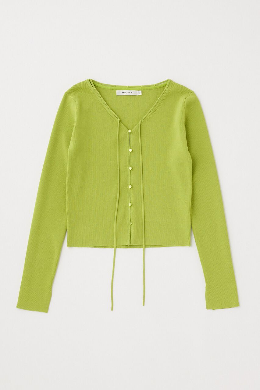 MOUSSY「LOOP ACCENT KNIT カーディガン」|カーディガン|L/GRN1