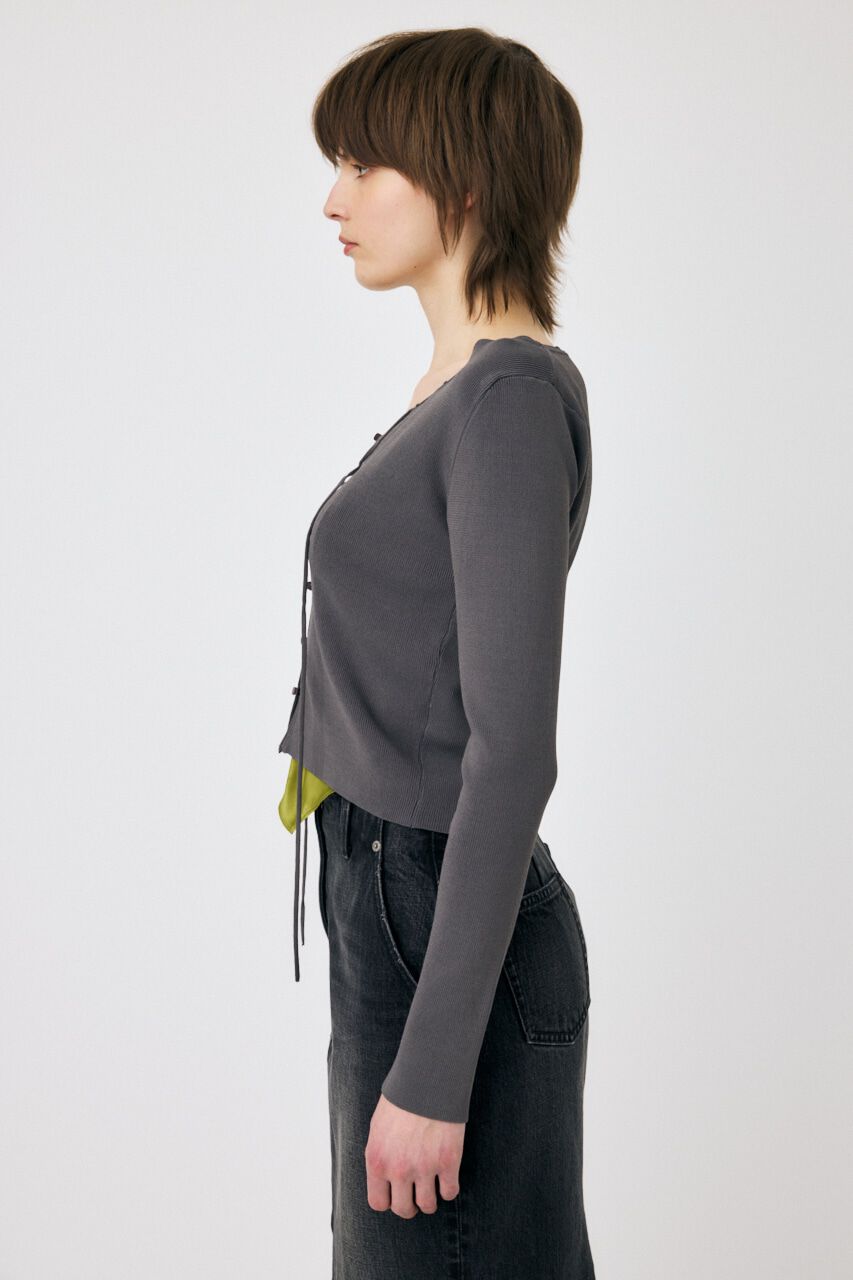 MOUSSY「LOOP ACCENT KNIT カーディガン」|カーディガン|