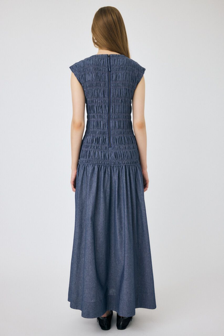 MOUSSY「SHIRRING GATHER SUMMER ドレス」|ワンピース|