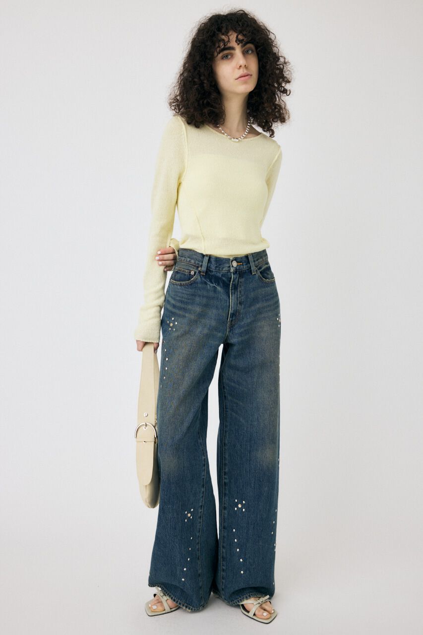 MOUSSY「LOOSE KNIT ロングスリーブTEE」|ニット・セーター|