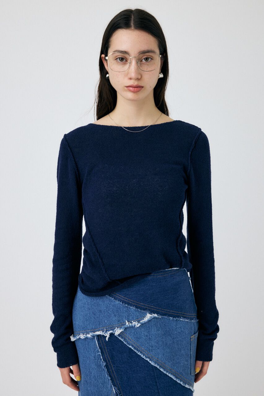 MOUSSY「LOOSE KNIT ロングスリーブTEE」|ニット・セーター|