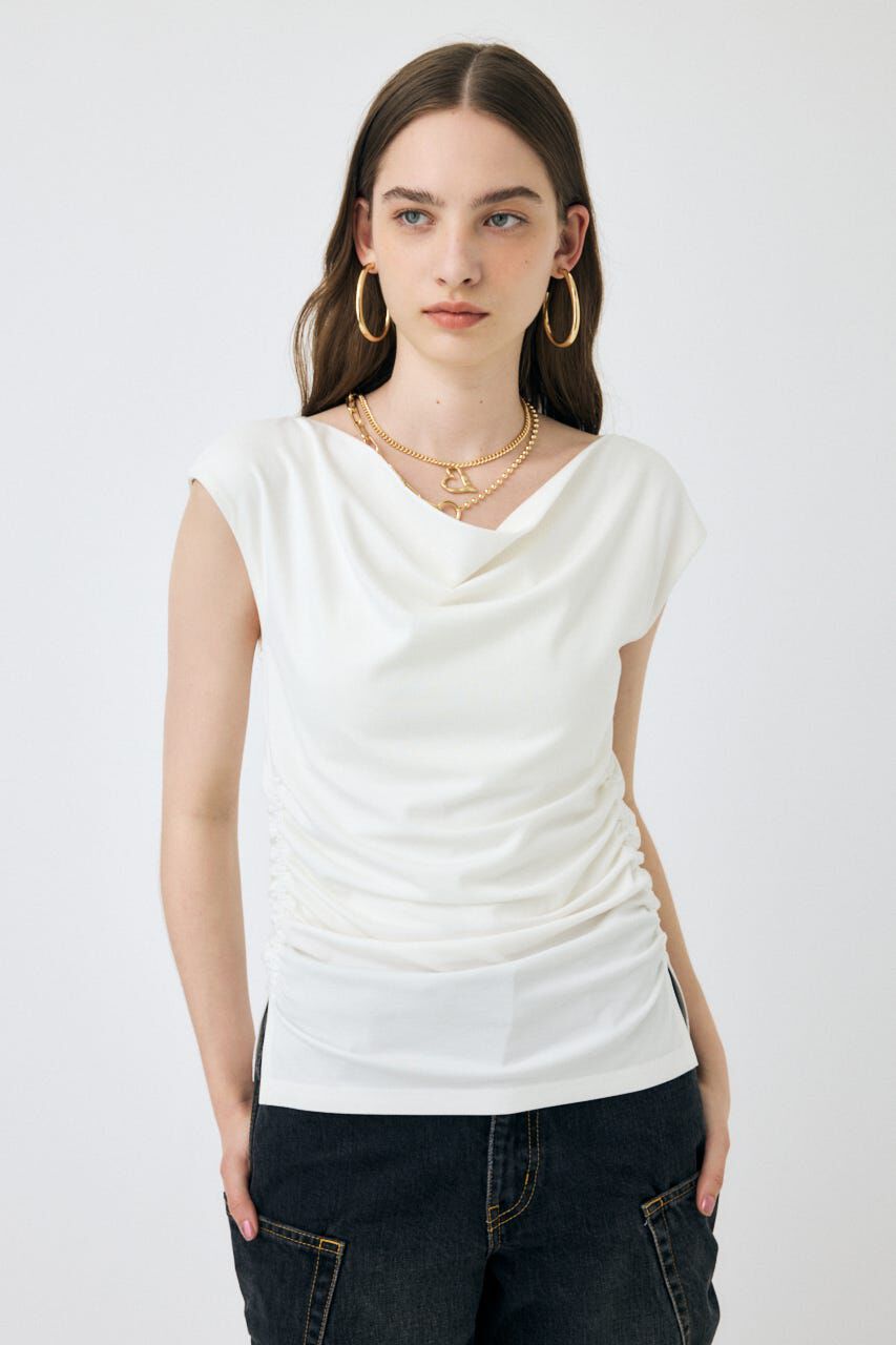 MOUSSY「COWL NECK N/S トップス」|タンクトップ|O/WHT1