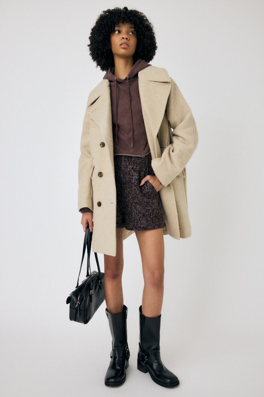 MOUSSY「HW TWEEDY ショーツ」|デニム|