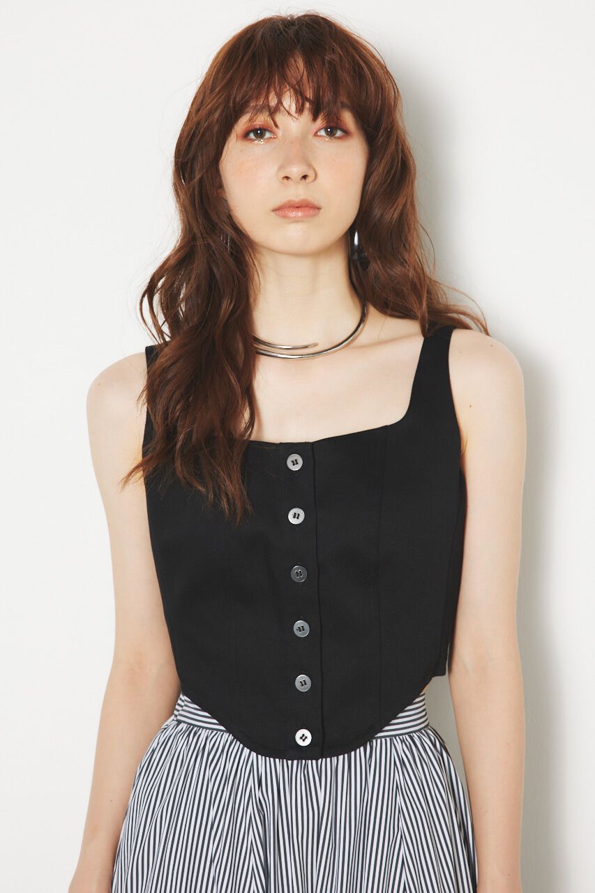 rienda「ラウンドヘムビスチェTOP」|その他|