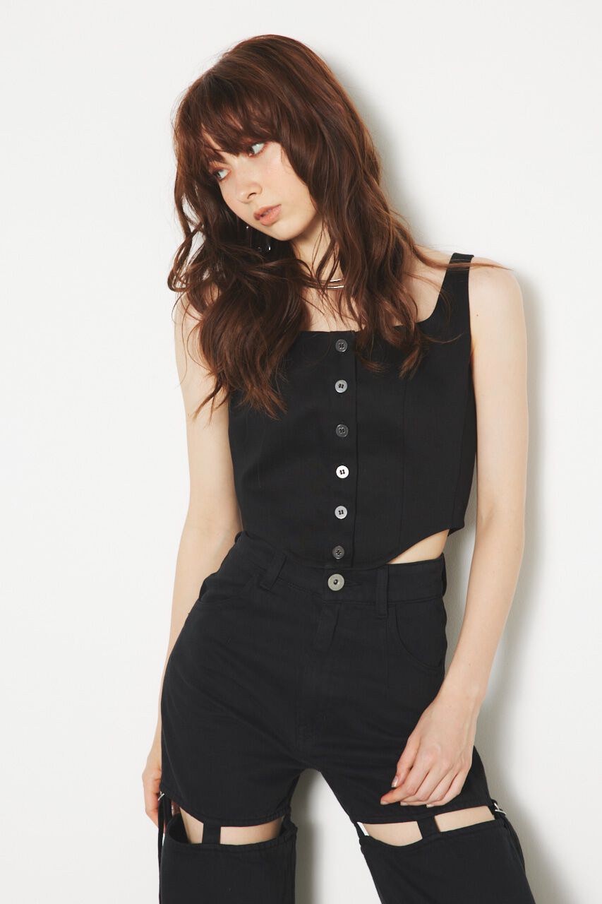 rienda「ラウンドヘムビスチェTOP」|その他|