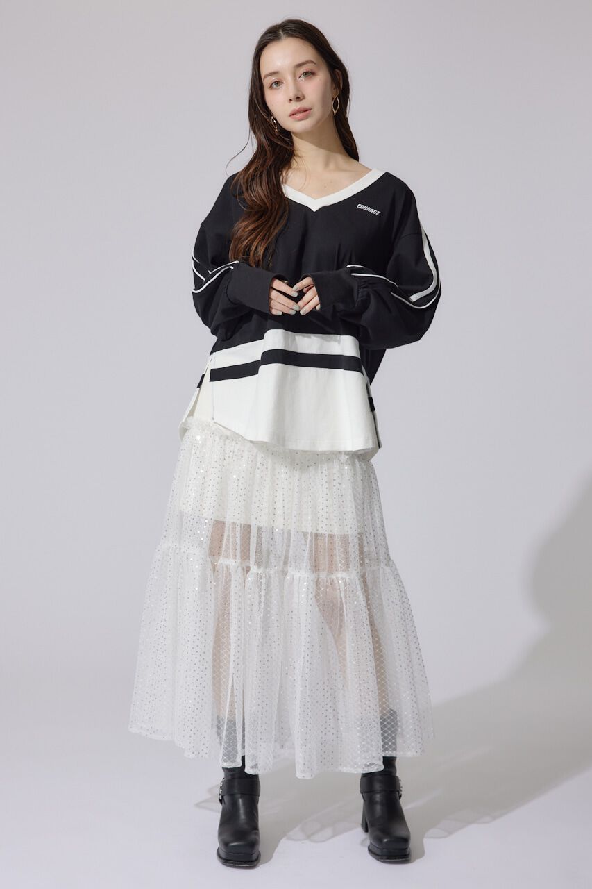 rienda「ユニフォームレディーロンT」|Tシャツ・カットソー|