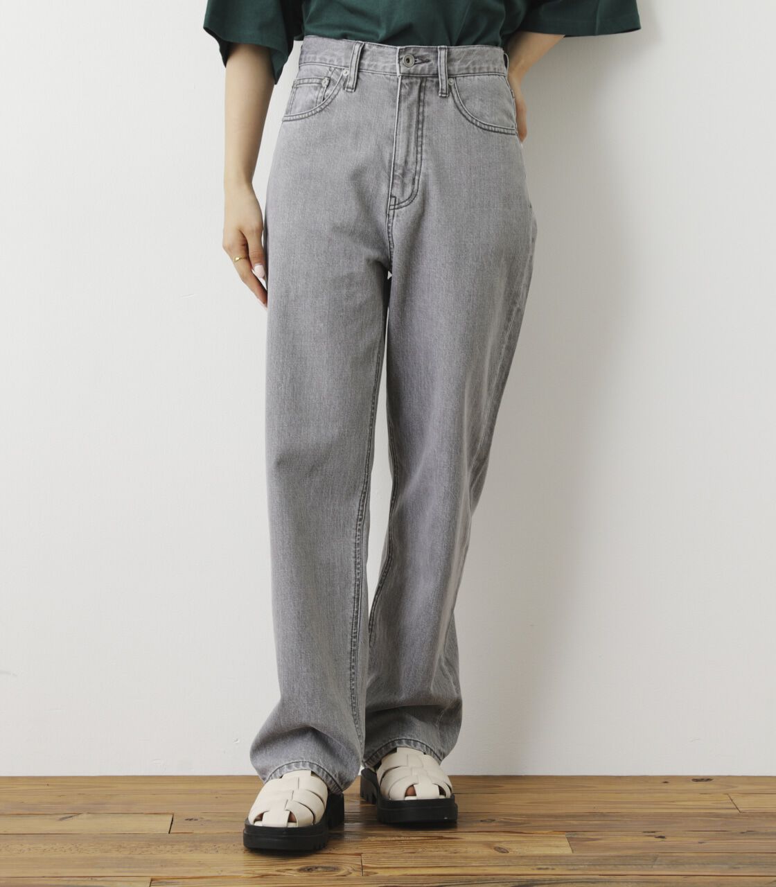 RODEO CROWNS「LOSE COLOR STRAIGHT DENIM」|デニム|L/GRY1