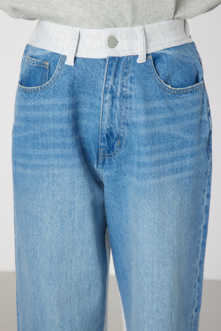 RODEO CROWNS「デニムコンビワイドパンツ」|デニム|